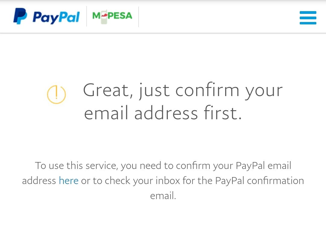 confirm paypal and mpesa link