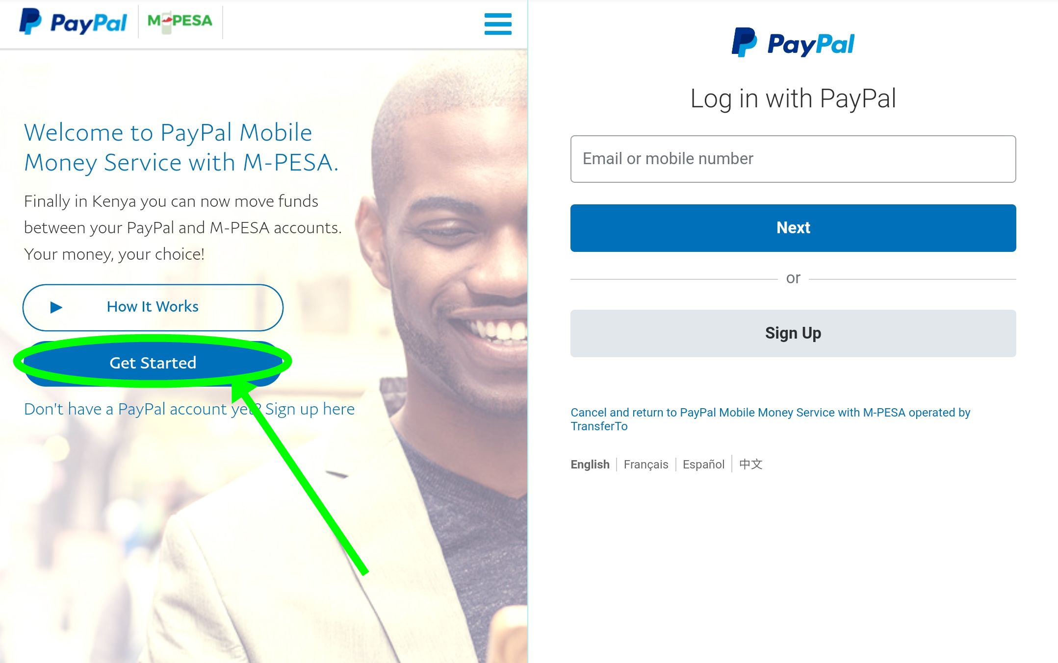 link mpesa to paypal