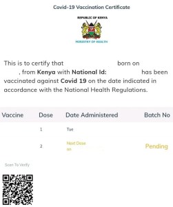 Covid19 vaccination certificate1